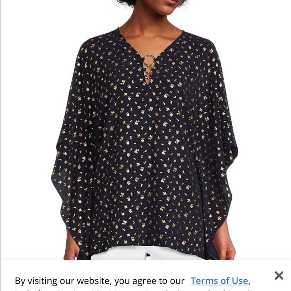 Michael Kors navy/gold tunic
